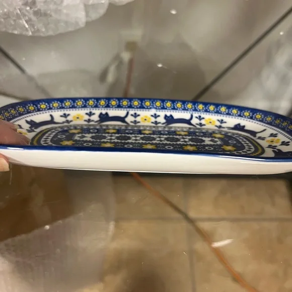 Cat ceramic platter, plate or bowl - Picture 2 of 7